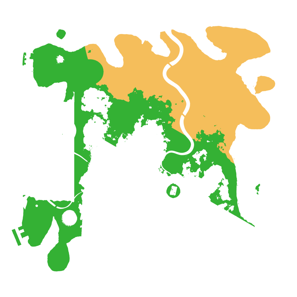 Biome Rust Map: Procedural Map, Size: 3500, Seed: 68225