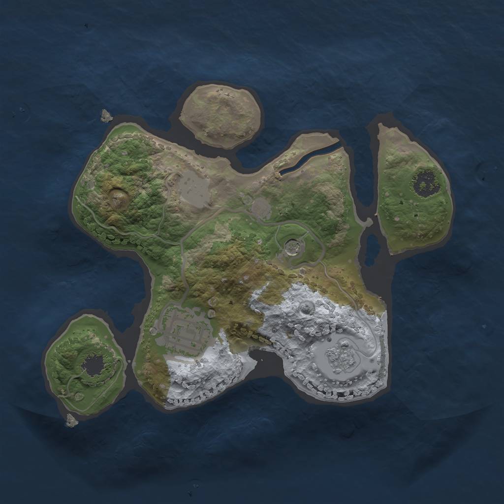 Rust Map: Procedural Map, Size: 2000, Seed: 1870861888, 6 Monuments