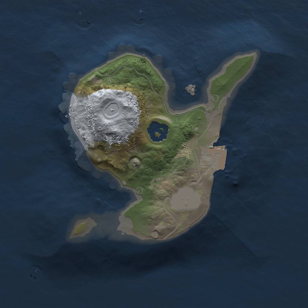 Rust Map: Procedural Map, Size: 1500, Seed: 25090, 1 Monuments