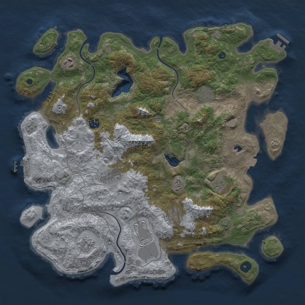 Rust Map: Procedural Map, Size: 4200, Seed: 6846816, 15 Monuments