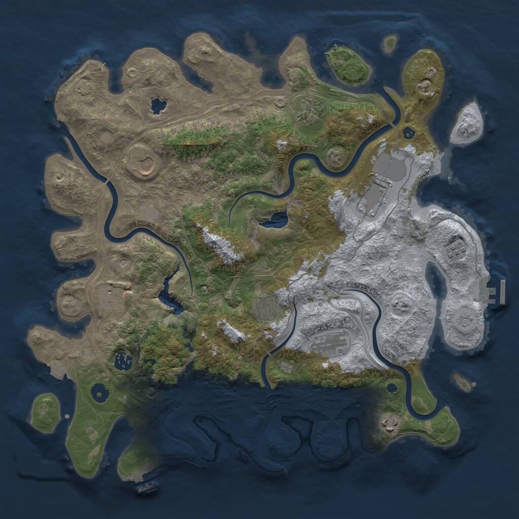 Rust Map: Procedural Map, Size: 4250, Seed: 566723384, 15 Monuments