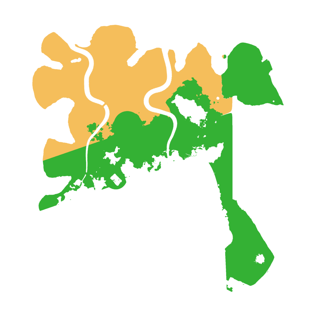 Biome Rust Map: Procedural Map, Size: 3000, Seed: 4596