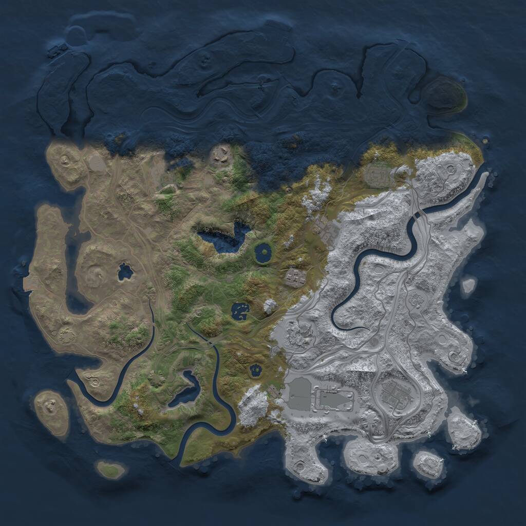 Rust Map: Procedural Map, Size: 4250, Seed: 2034023052, 15 Monuments