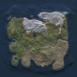 Thumbnail Rust Map: Procedural Map, Size: 3000, Seed: 811695945, 8 Monuments