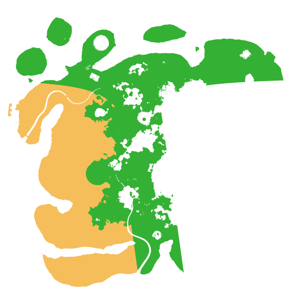Biome Rust Map: Procedural Map, Size: 3500, Seed: 64864