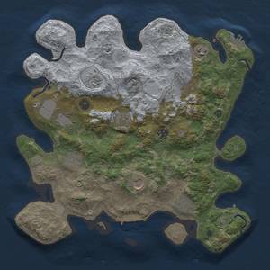 Thumbnail Rust Map: Procedural Map, Size: 3700, Seed: 484044336, 18 Monuments