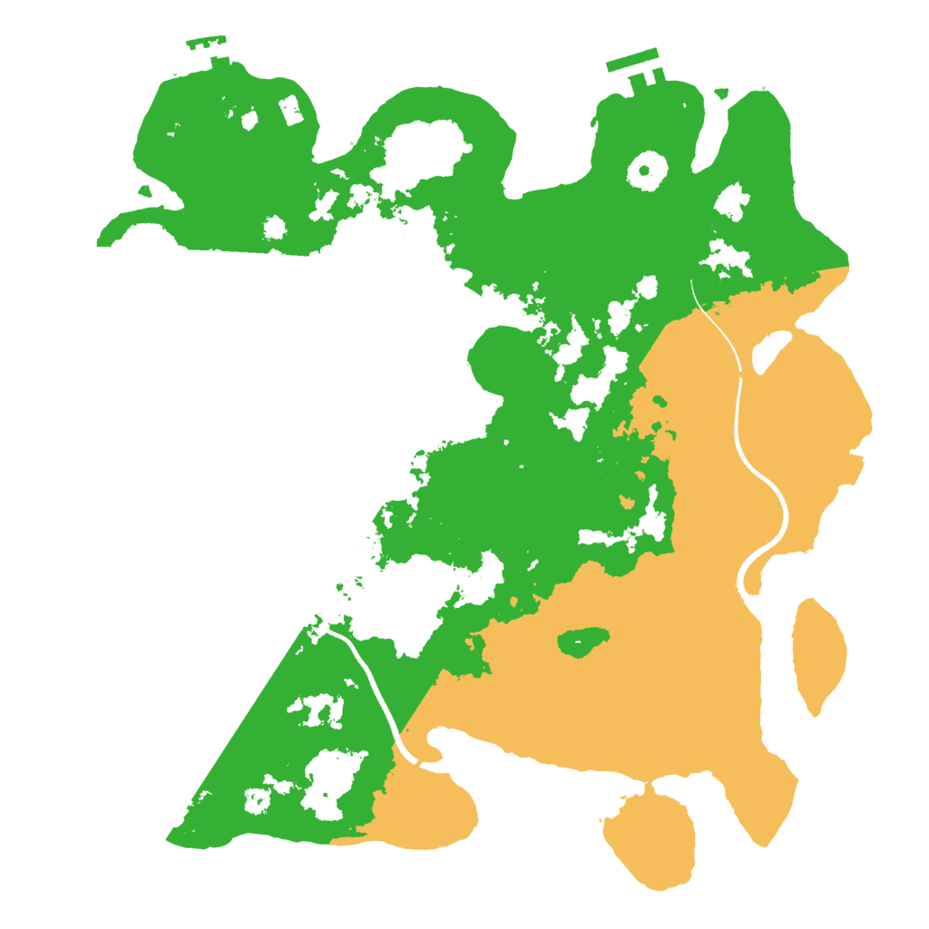 Biome Rust Map: Procedural Map, Size: 3550, Seed: 50470358