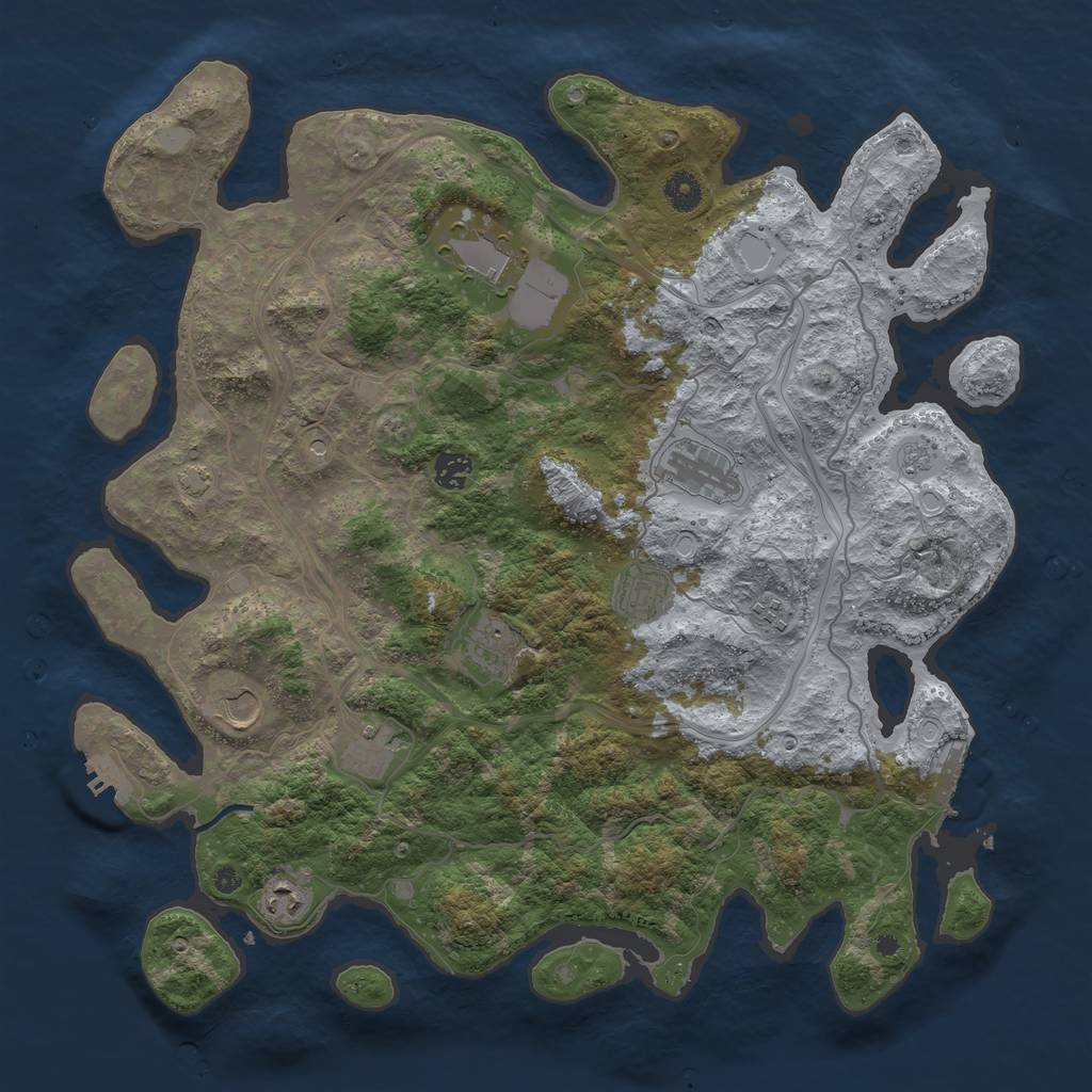Rust Map: Procedural Map, Size: 4250, Seed: 22118, 17 Monuments