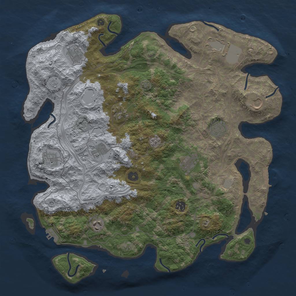 Rust Map: Procedural Map, Size: 4250, Seed: 37302417, 19 Monuments