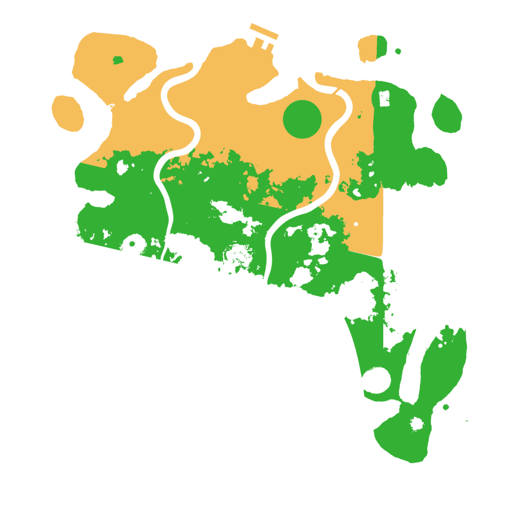 Biome Rust Map: Procedural Map, Size: 3500, Seed: 96878591