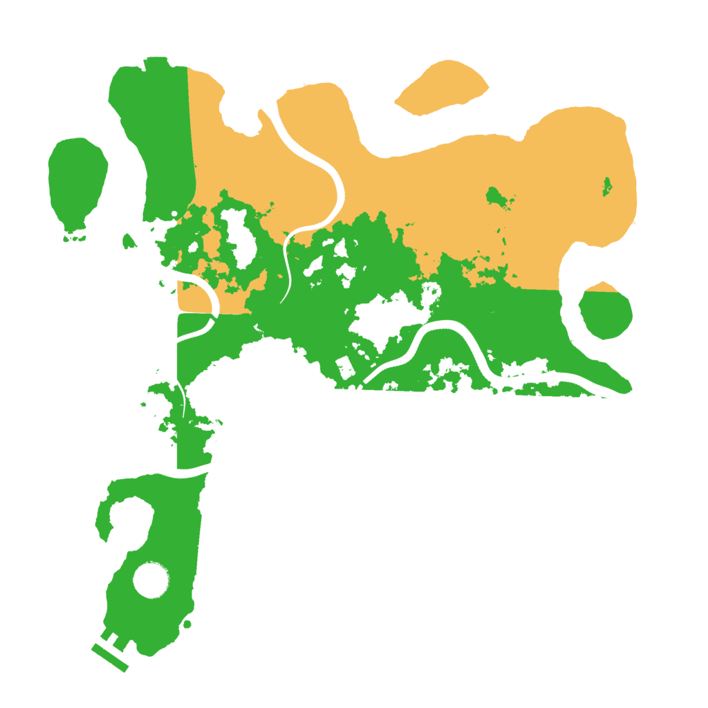 Biome Rust Map: Procedural Map, Size: 3500, Seed: 52837109
