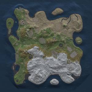 Thumbnail Rust Map: Procedural Map, Size: 3500, Seed: 52837109, 17 Monuments