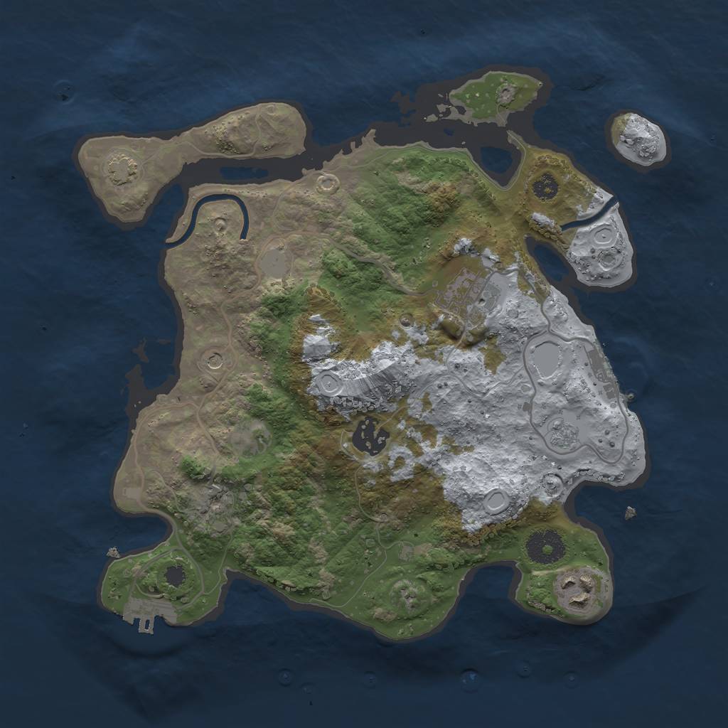 Rust Map: Procedural Map, Size: 3000, Seed: 2022675437, 11 Monuments