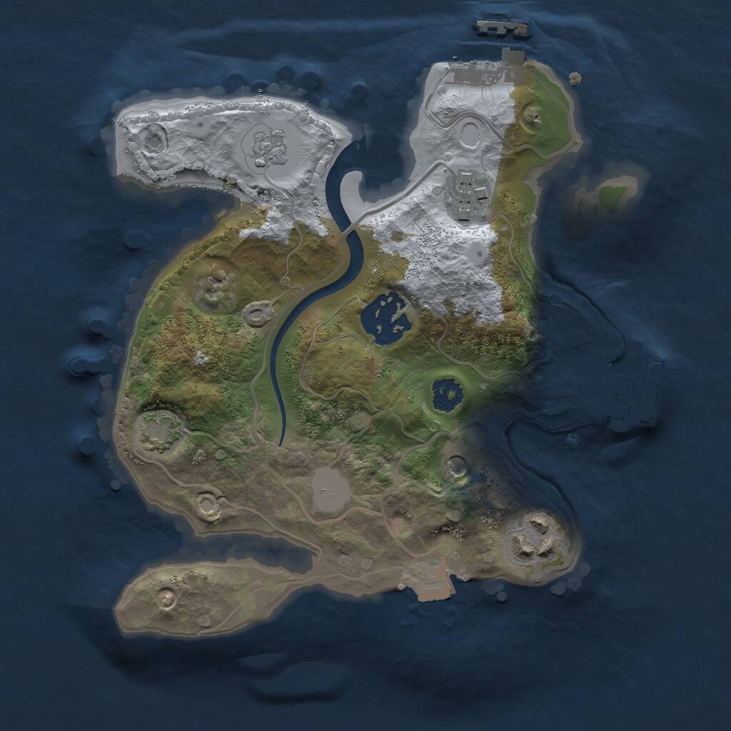 Rust Map: Procedural Map, Size: 2250, Seed: 11, 9 Monuments