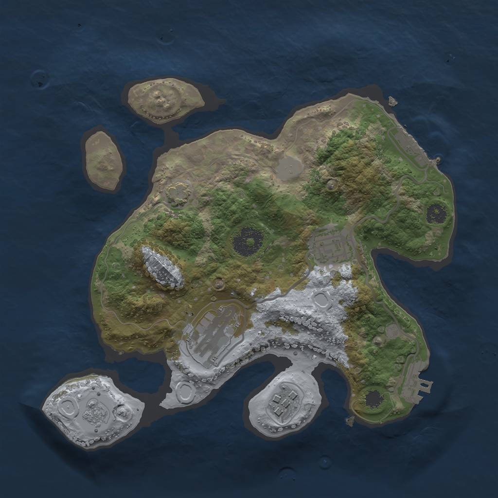 Rust Map: Procedural Map, Size: 2537, Seed: 230504, 10 Monuments