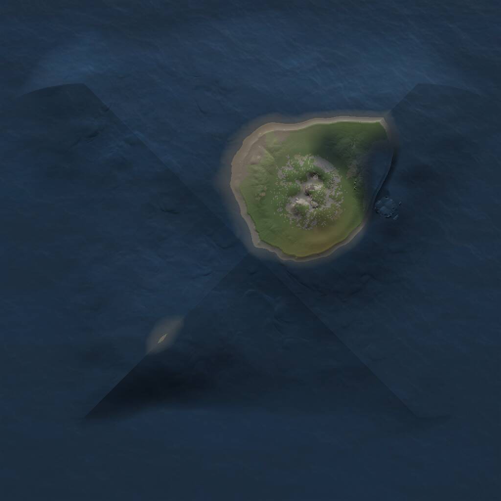 Rust Map: Procedural Map, Size: 1000, Seed: 1572574252, 1 Monuments