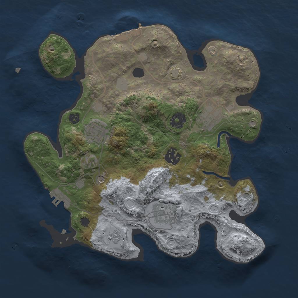 Rust Map: Procedural Map, Size: 2800, Seed: 1559084257, 12 Monuments