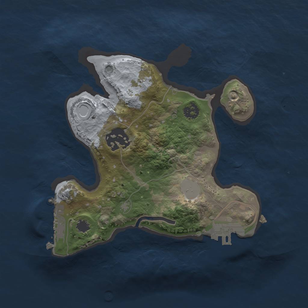 Rust Map: Procedural Map, Size: 2000, Seed: 1622720132, 6 Monuments