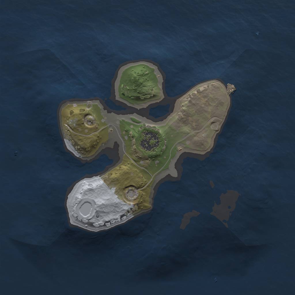 Rust Map: Procedural Map, Size: 1500, Seed: 962583986, 3 Monuments