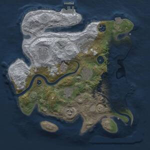 Thumbnail Rust Map: Procedural Map, Size: 3000, Seed: 65652, 13 Monuments