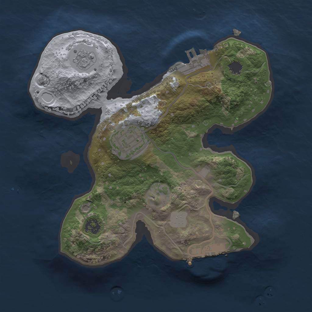 Rust Map: Procedural Map, Size: 2000, Seed: 62584, 7 Monuments