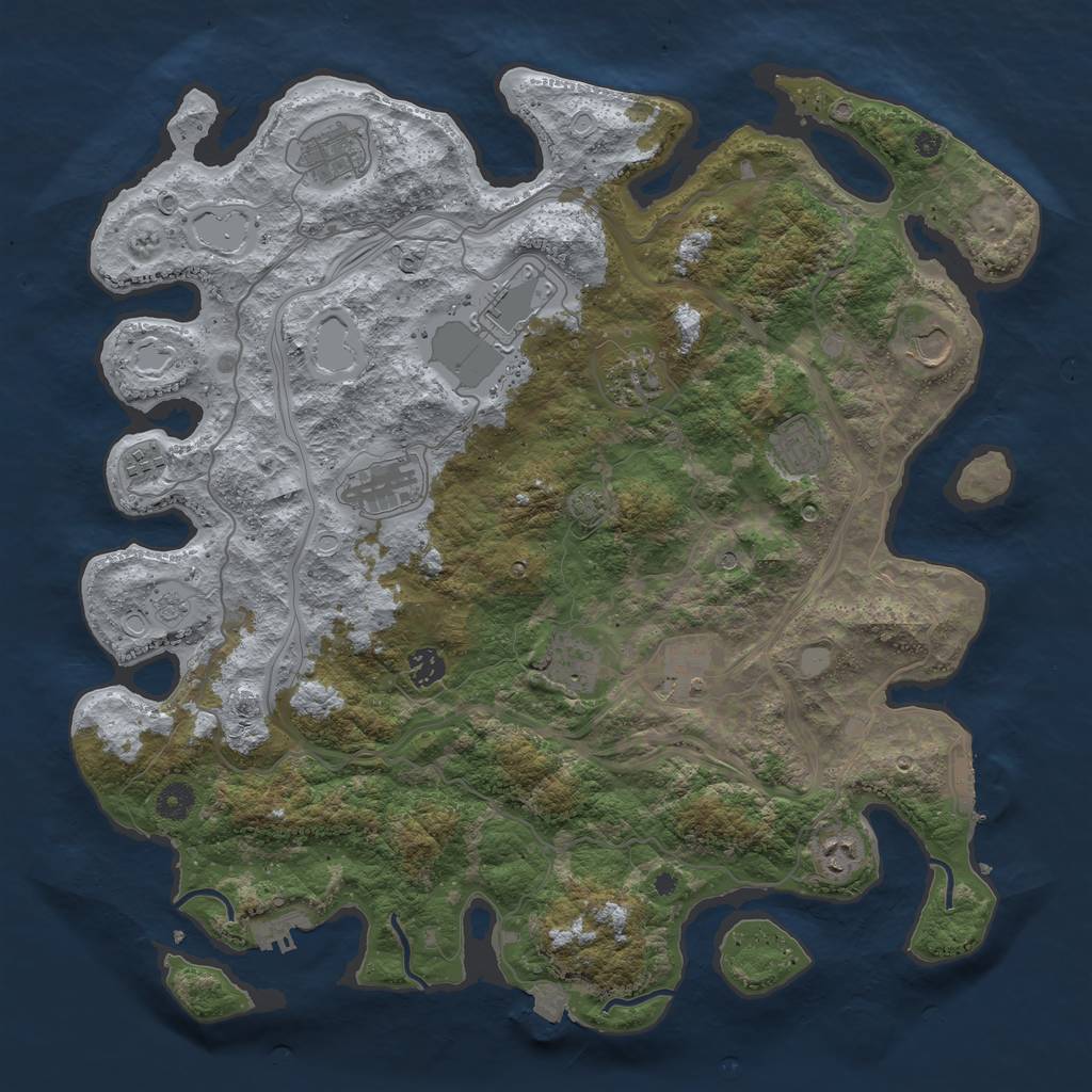 Rust Map: Procedural Map, Size: 4250, Seed: 36379145, 19 Monuments