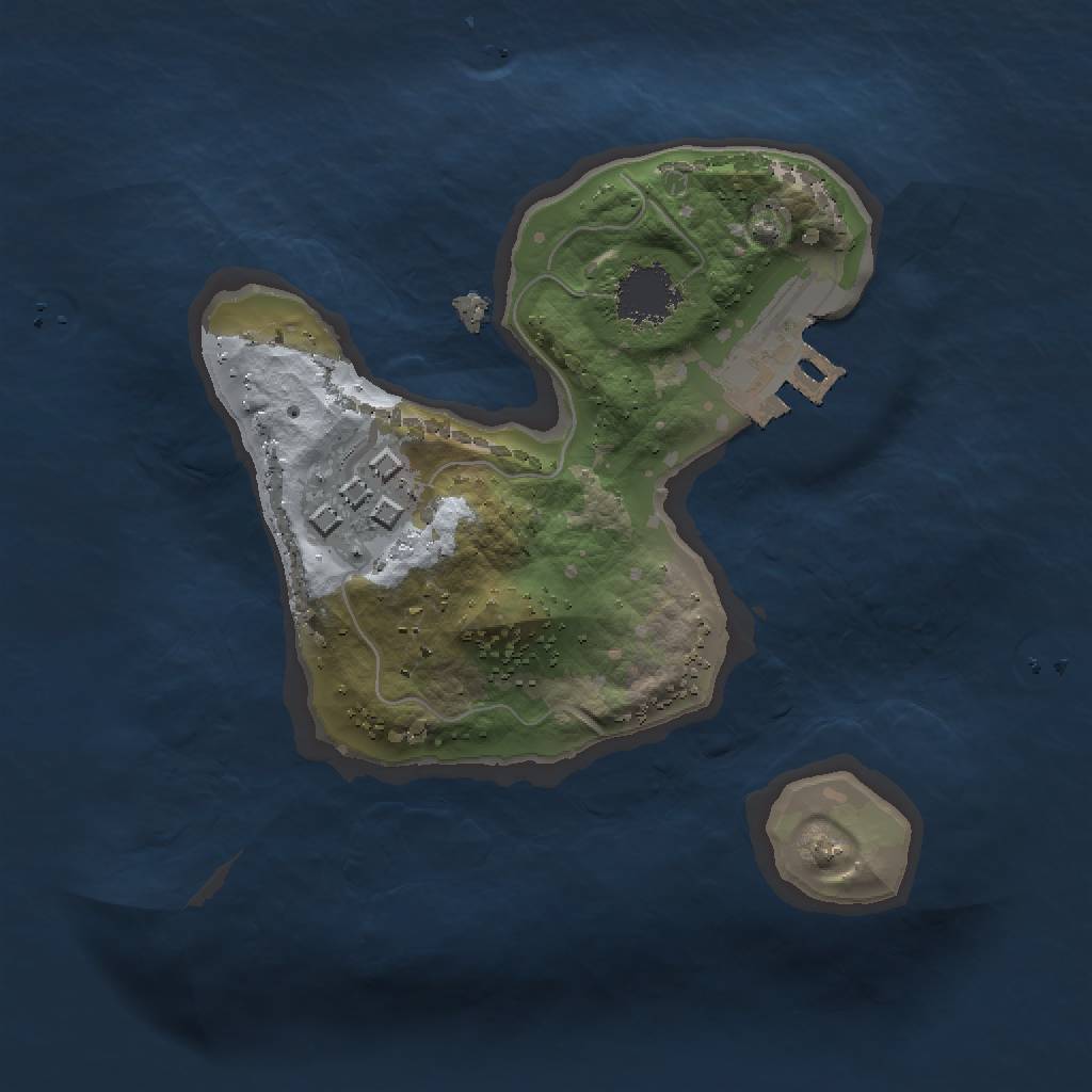 Rust Map: Procedural Map, Size: 1500, Seed: 1255856, 5 Monuments