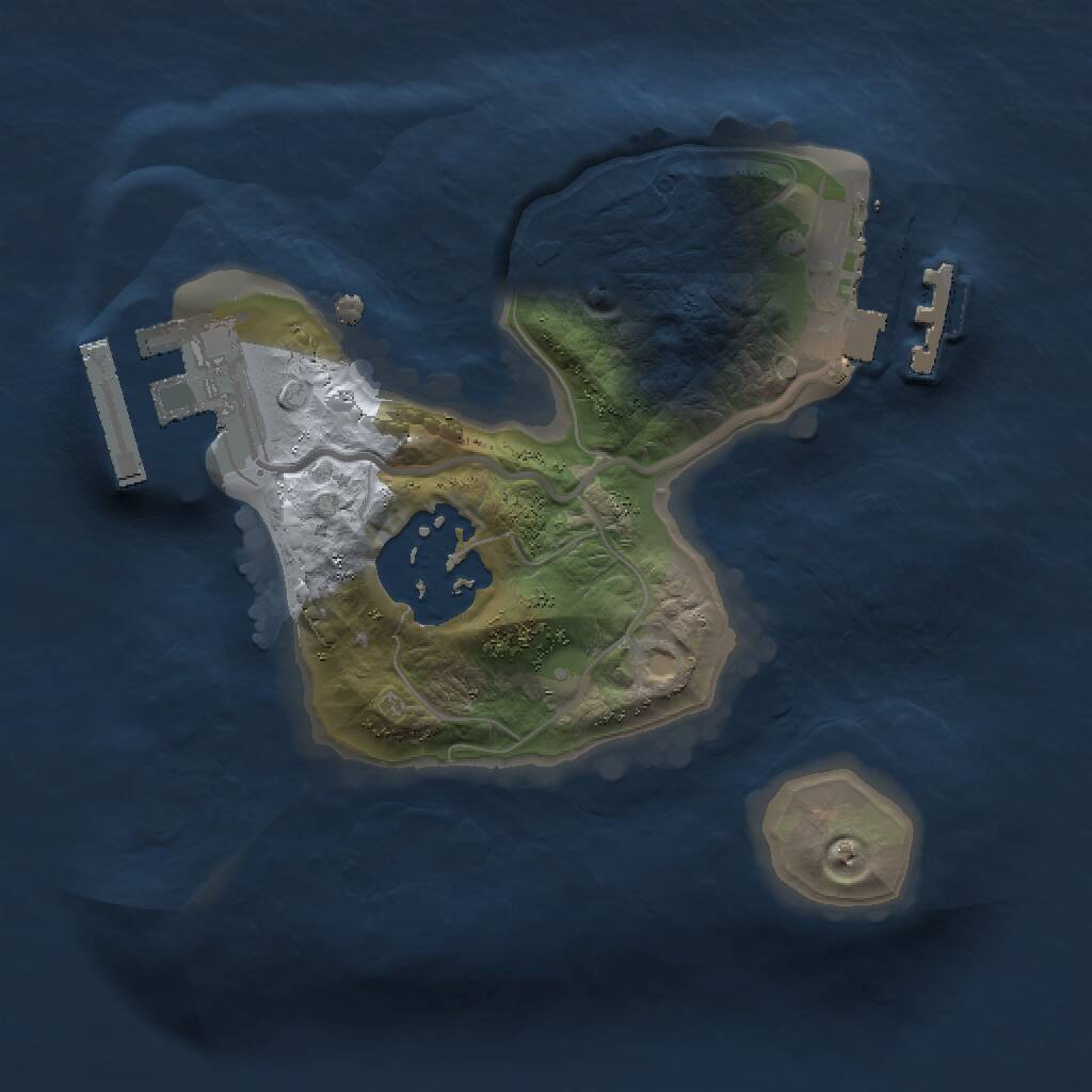 Rust Map: Procedural Map, Size: 1500, Seed: 1255856, 4 Monuments