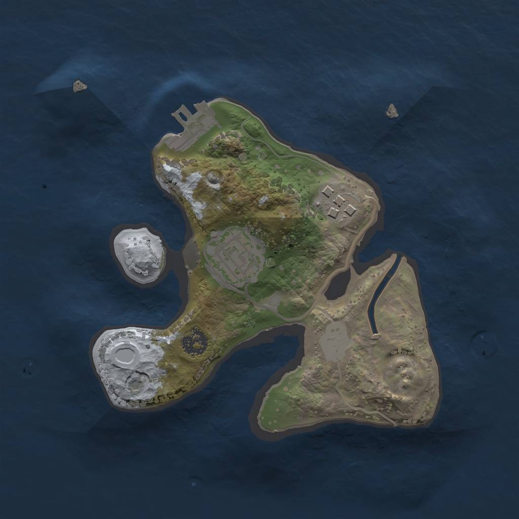 Rust Map: Procedural Map, Size: 2000, Seed: 1888653138, 6 Monuments