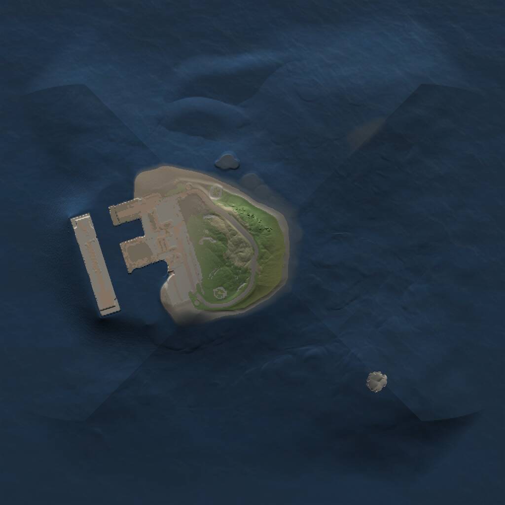 Rust Map: Procedural Map, Size: 1000, Seed: 1024, 2 Monuments