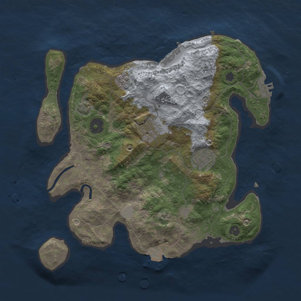 Rust Map: Procedural Map, Size: 3000, Seed: 10974, 10 Monuments