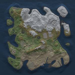 Thumbnail Rust Map: Procedural Map, Size: 3500, Seed: 192986738, 16 Monuments