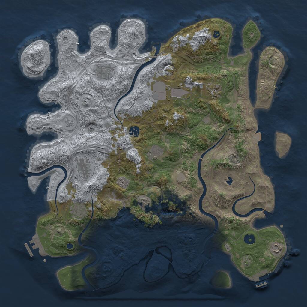 Rust Map: Procedural Map, Size: 4250, Seed: 1679978, 15 Monuments