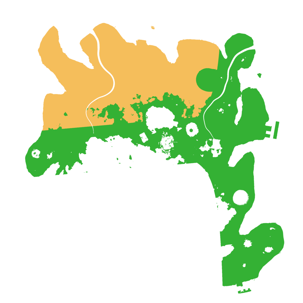 Biome Rust Map: Procedural Map, Size: 3500, Seed: 57099895