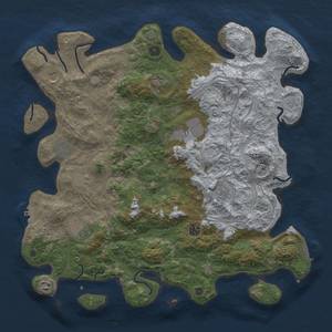 Thumbnail Rust Map: Procedural Map, Size: 4500, Seed: 1634, 18 Monuments