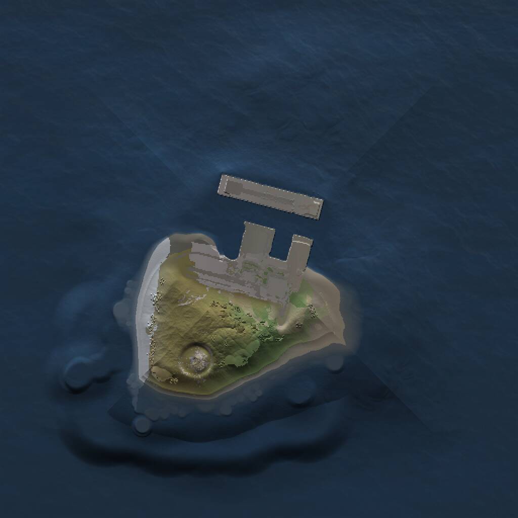 Rust Map: Procedural Map, Size: 1000, Seed: 1324353252, 2 Monuments