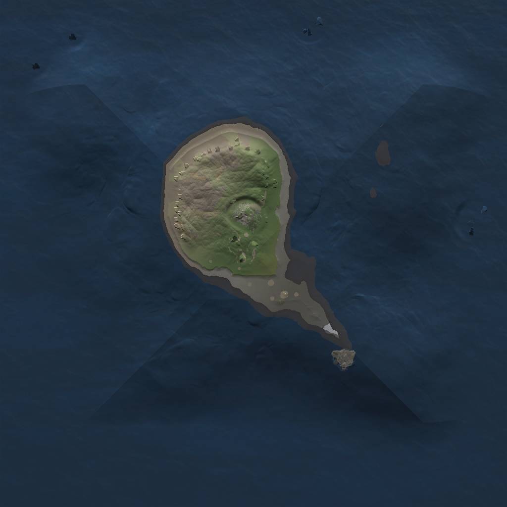 Rust Map: Procedural Map, Size: 1200, Seed: 55488, 3 Monuments