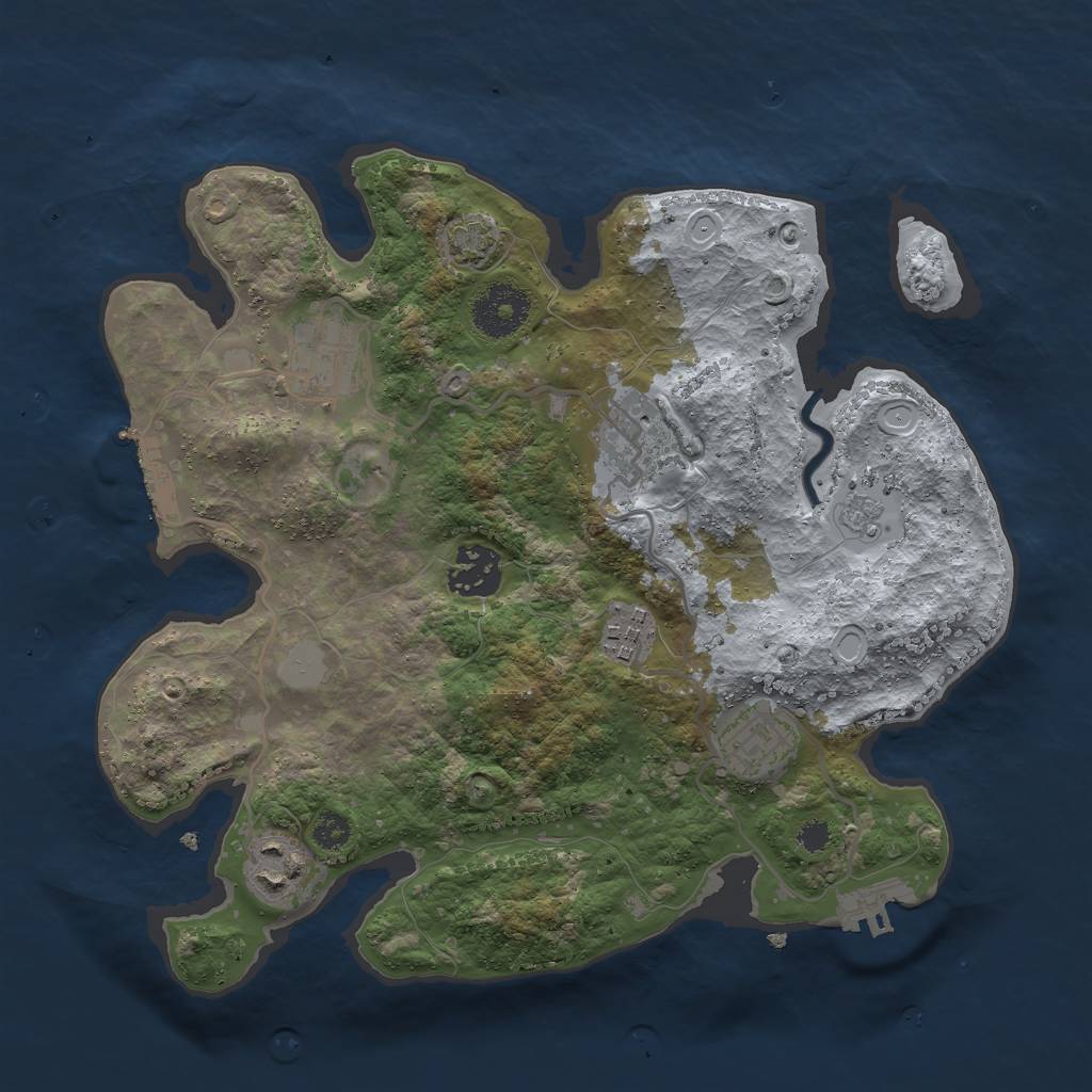 Rust Map: Procedural Map, Size: 3000, Seed: 13956, 13 Monuments