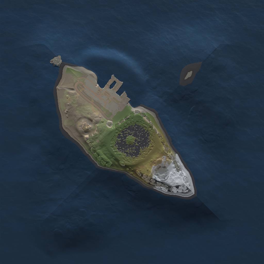 Rust Map: Procedural Map, Size: 1200, Seed: 612596355, 4 Monuments