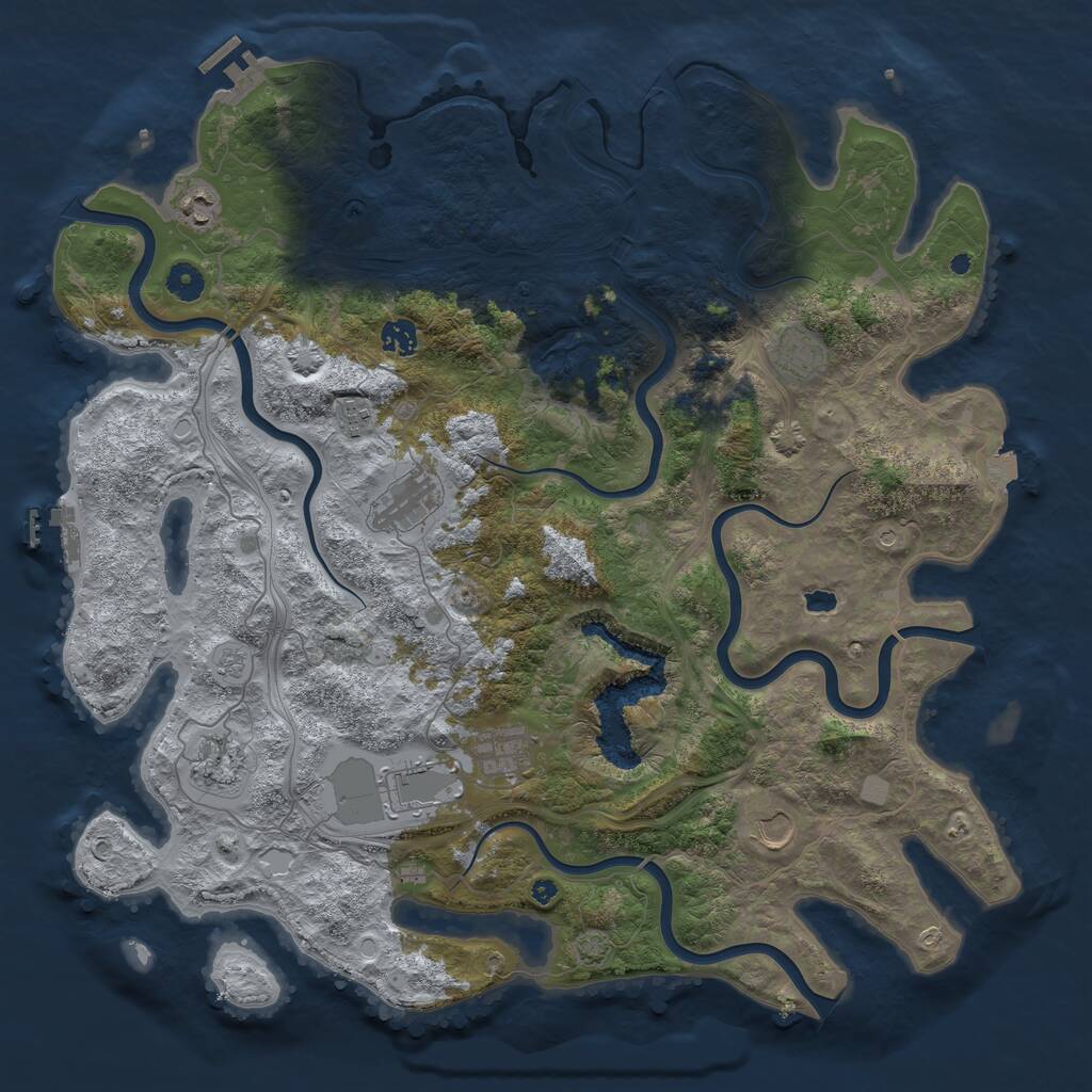 Rust Map: Procedural Map, Size: 4400, Seed: 86151152, 15 Monuments