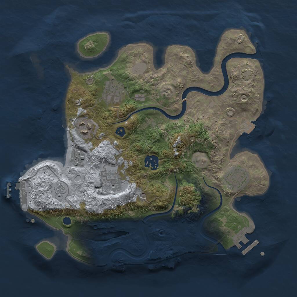 Rust Map: Procedural Map, Size: 3000, Seed: 22052023, 12 Monuments