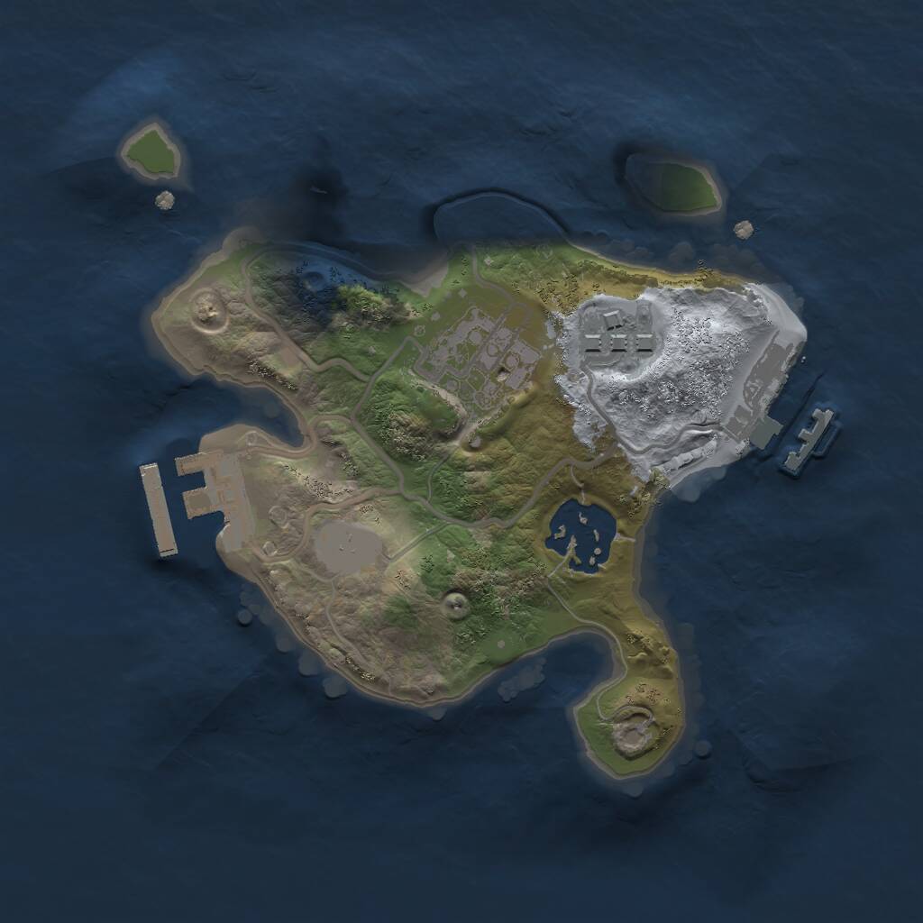 Rust Map: Procedural Map, Size: 2000, Seed: 65656565, 6 Monuments