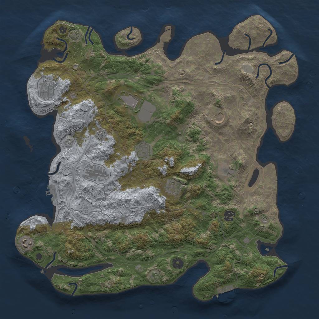 Rust Map: Procedural Map, Size: 4250, Seed: 22052023, 18 Monuments