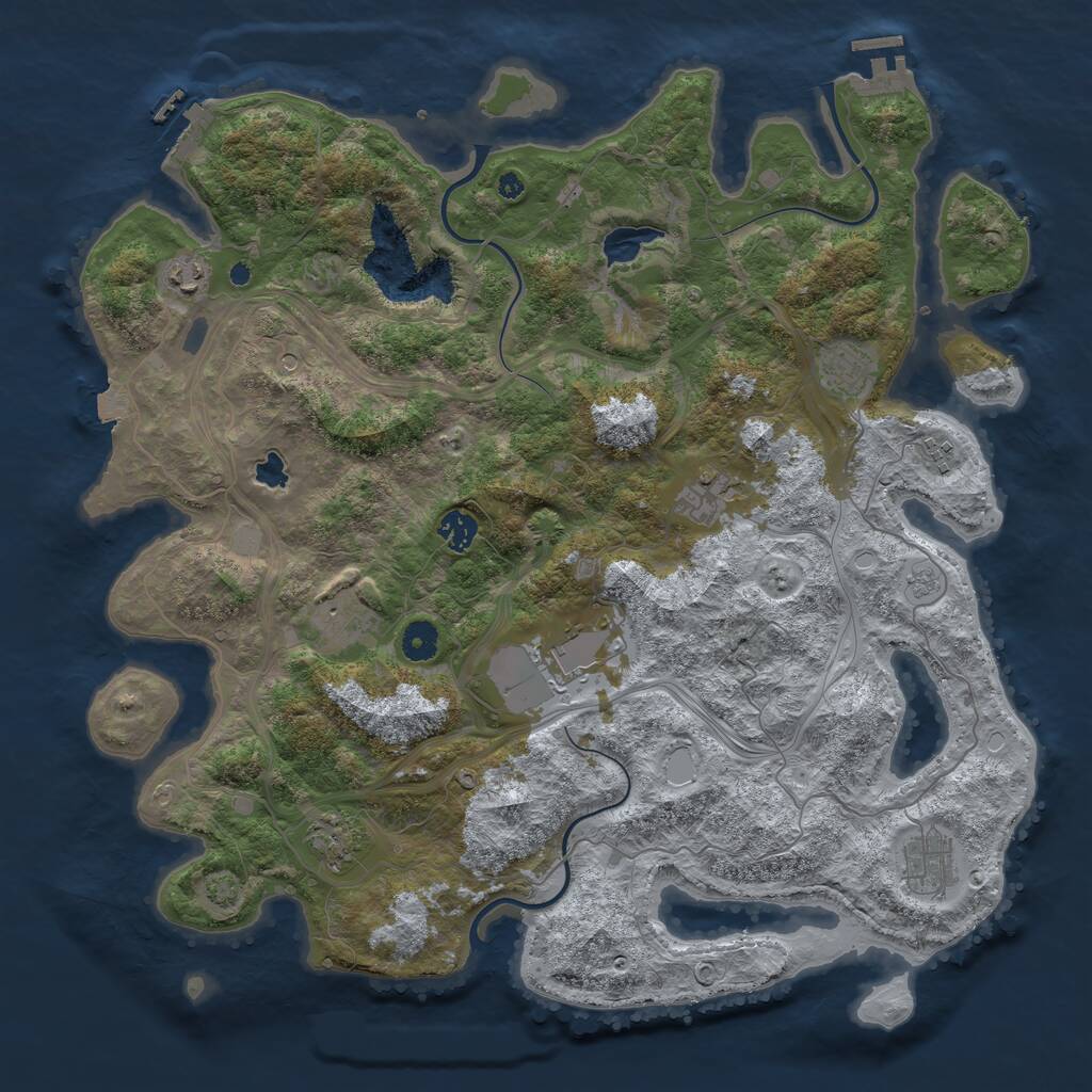 Rust Map: Procedural Map, Size: 4250, Seed: 131681819, 15 Monuments
