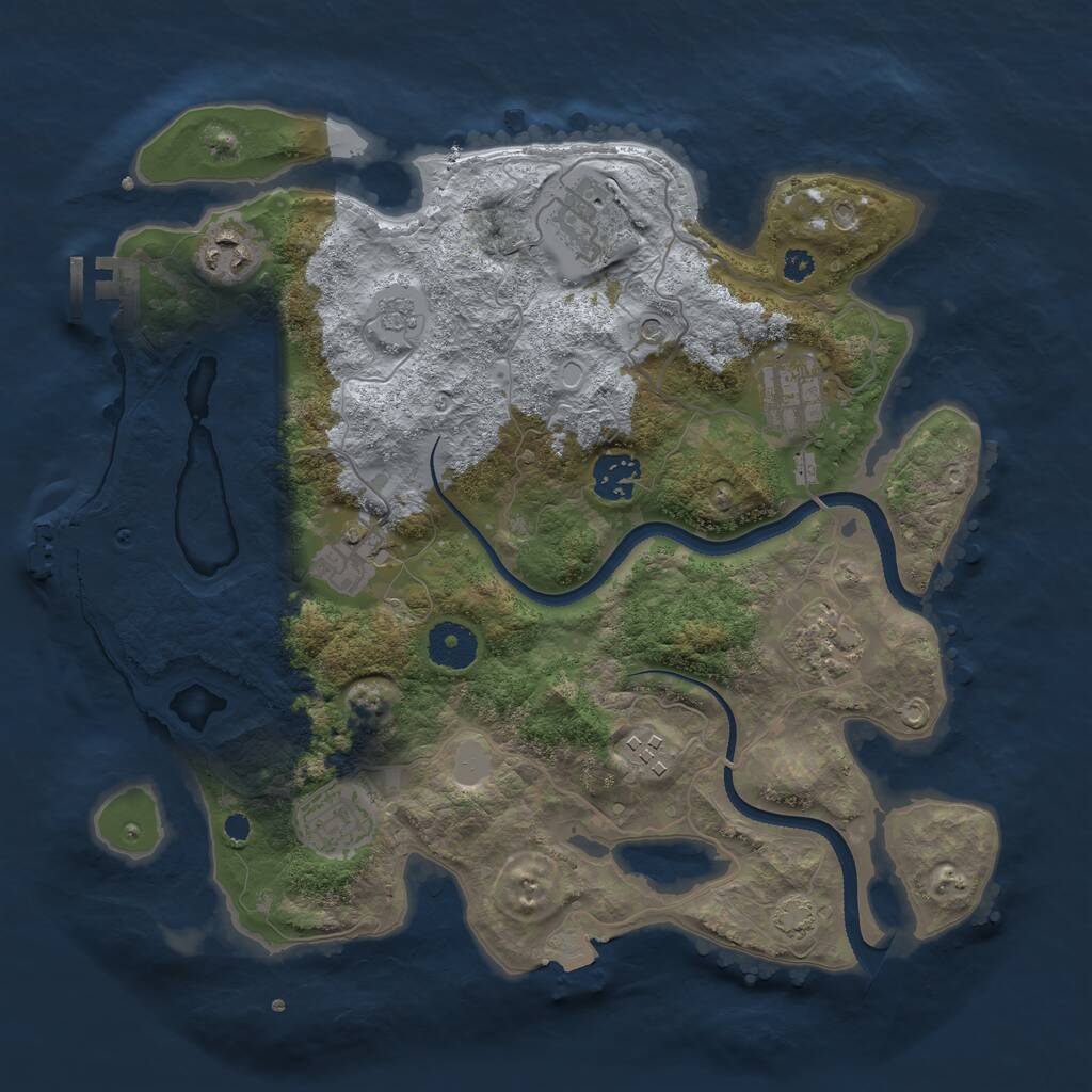 Rust Map: Procedural Map, Size: 3400, Seed: 67609529, 14 Monuments