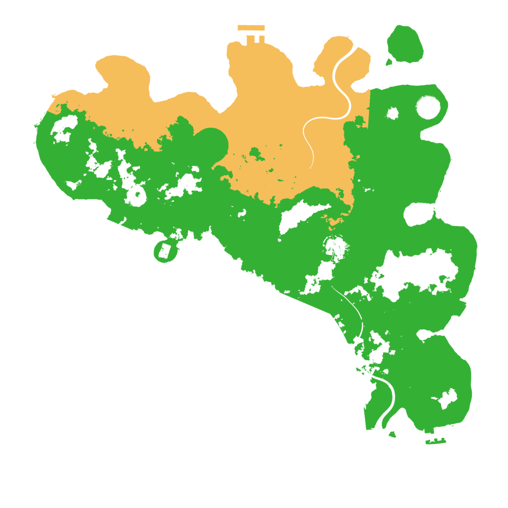 Biome Rust Map: Procedural Map, Size: 3800, Seed: 43666058