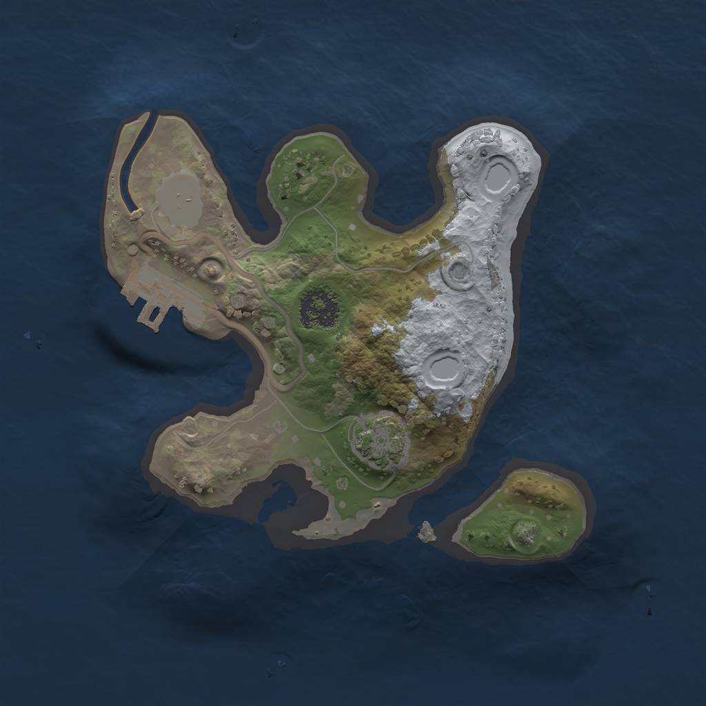 Rust Map: Procedural Map, Size: 1800, Seed: 20230508, 5 Monuments