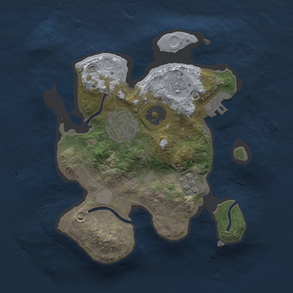 Rust Map: Procedural Map, Size: 2200, Seed: 6543, 7 Monuments