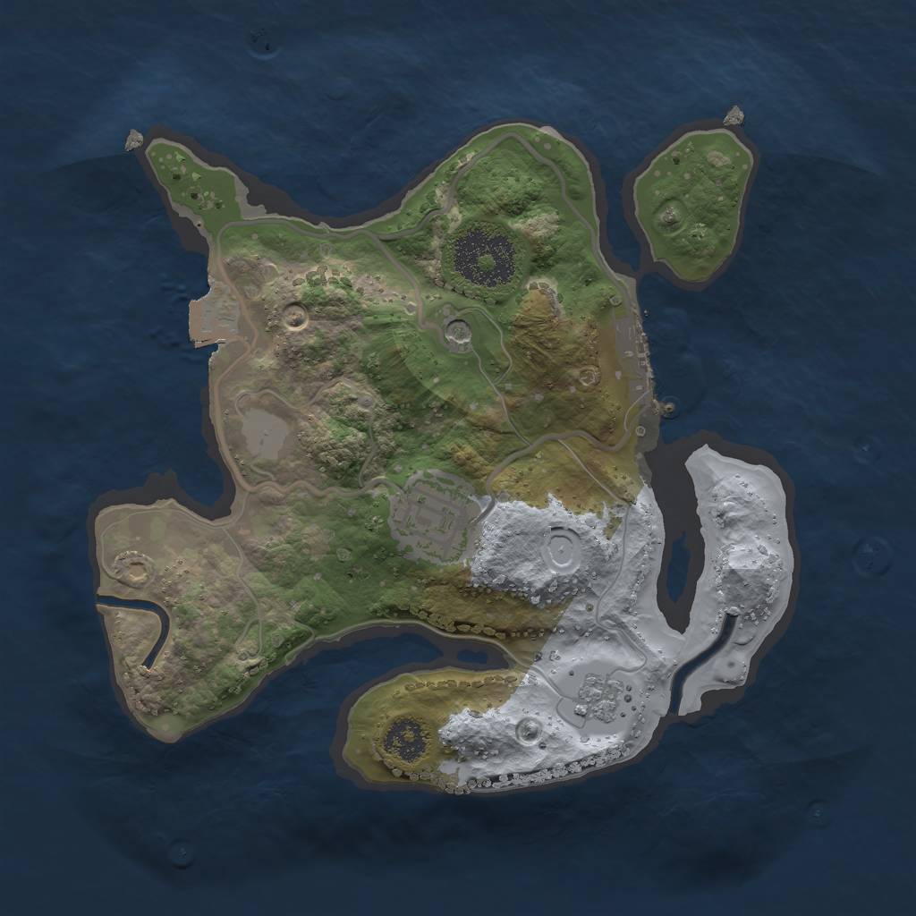 Rust Map: Procedural Map, Size: 2250, Seed: 19, 7 Monuments