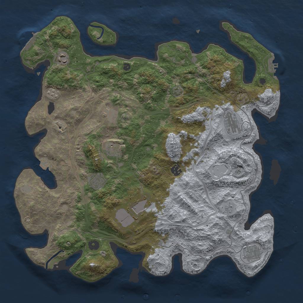 Rust Map: Procedural Map, Size: 4250, Seed: 62120331, 17 Monuments